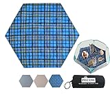 Pecow (Plaid) Hexagon Washable Liner for Portable Small Animal Playpen Guinea Pig Play Pen Hamster Cage Bunny Rabbit Fence ravel Indoor/Outdoor Waterproof Reusable Super Absorbent L (Pack of 1)
