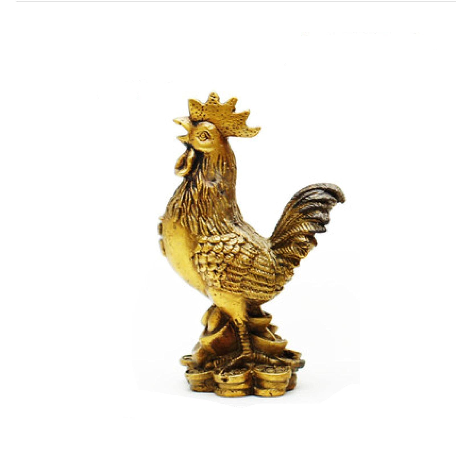 Ornements de poulet en cuivre pur yuan baoji année du coq maison