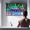 32inch High-end Smart Bathroom Mirror TV - 4K Ultra HD, IP66 Waterproof, Android TV, Voice Remote Control, Built-in DVB-T/T2/C/S/S2 Tuner, HDMI (ARC), SPDIF, Upgrade Your Bathroom (Black)