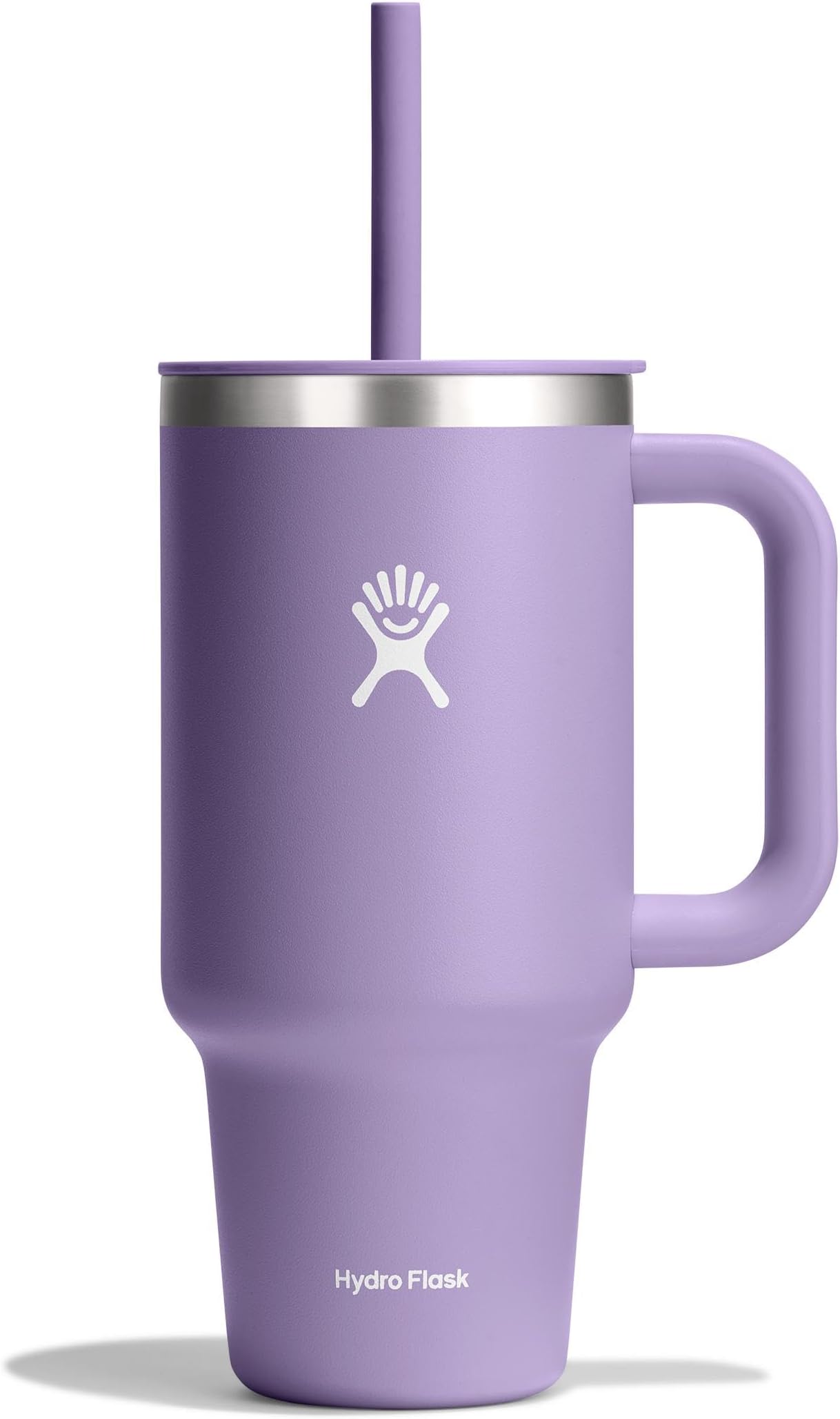 Travel Tumbler with Handle, Lid and Straw - Insulated Stainless Steel in 32 Oz Moonshadow