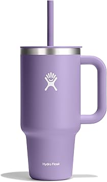Hydro Flask Travel Tumbler with Handle, Lid and Straw - Insulated Stainless Steel in 32 Oz Moonshadow