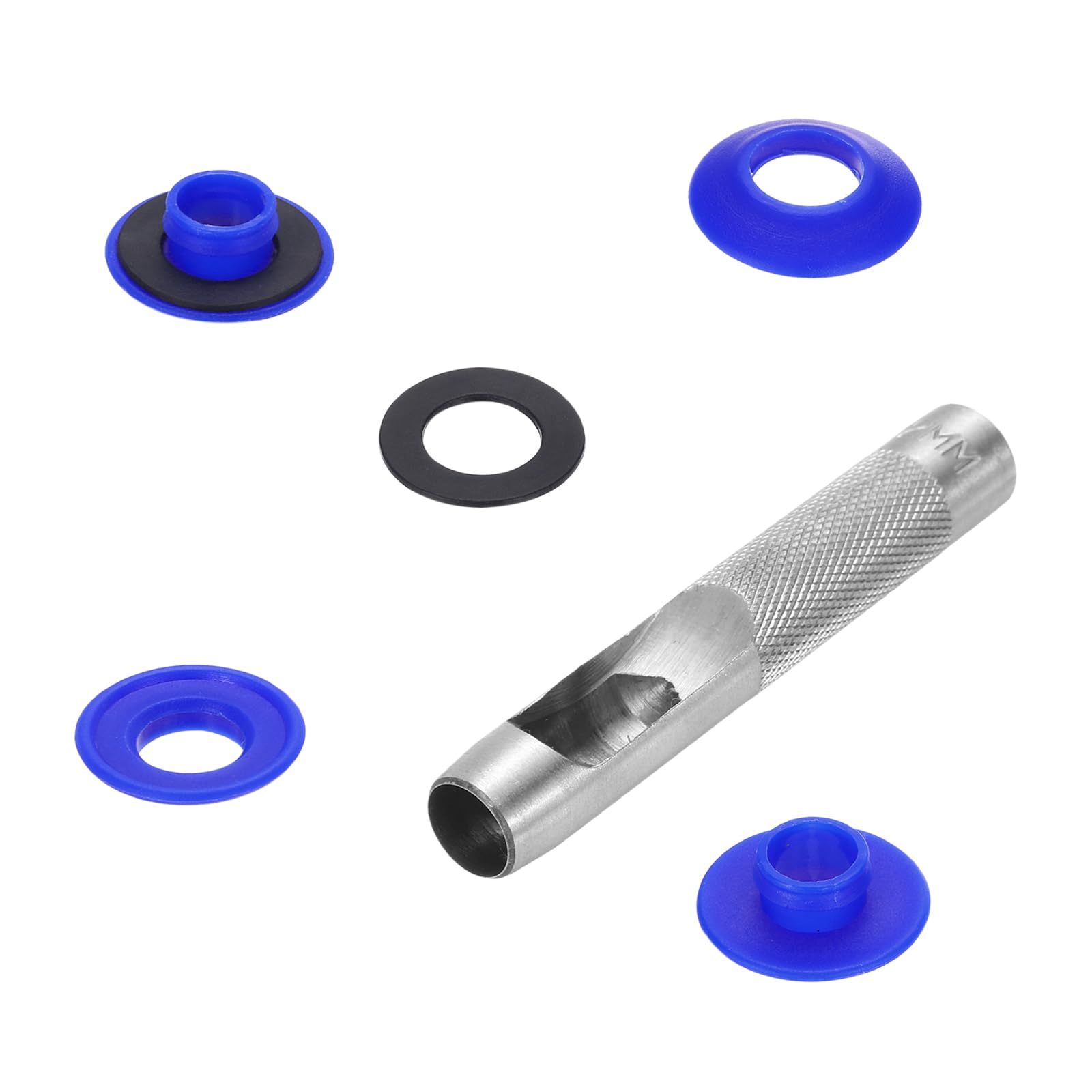 QUARKZMAN Oogset 31-delig – 12 Mm, Kunststof Ogen Met Tang, Voor Zeilen, Tenten, Zwembaden En Meer – Zwart, Roestvrij En Slijtvast