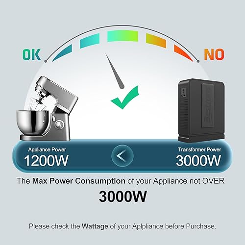 Miniatura 2 de Convertidor de voltaje de 1500 W de 110 V a 220 V, transformador de potencia con 2 salidas para uso en electrodomésticos asiáticos europeos de 220 V