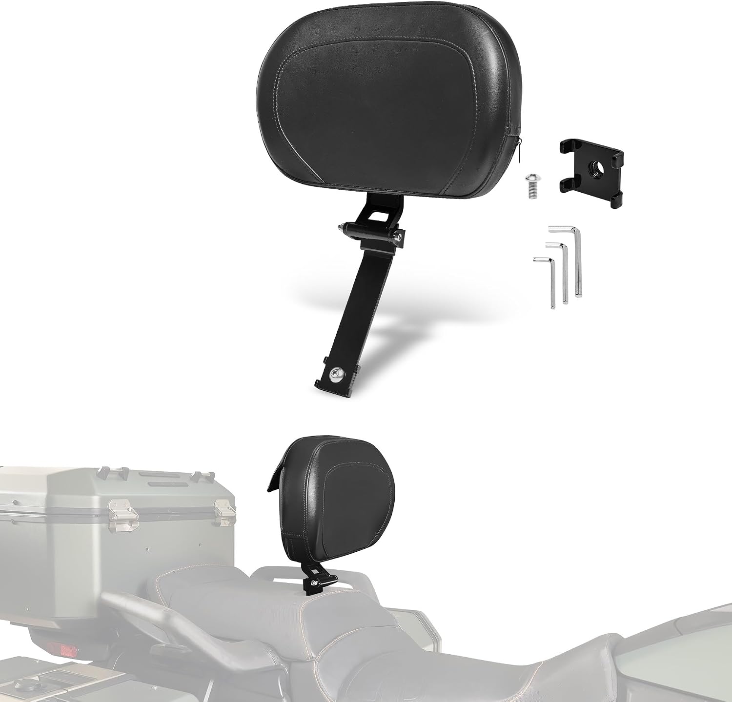 Adjustable Padded Driver Backrest Front Rider Lumbar Support Back Rest For Can Am Canyon Redrock/XT 2025 2026 Models Accessories