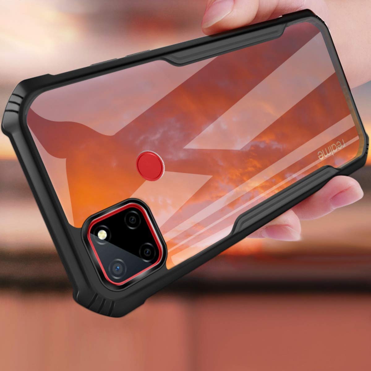Pikkme Realme C25 / C25s / C12 / Narzo 30A / Narzo 20 Back Cover | Crystal Clear Transparent Back | Ultra Hybrid | Full Camera Protection | Raised Edge | Bumper Back Case (Black) (B08VRJ28W4) Amazon Price History, Amazon Price Tracker