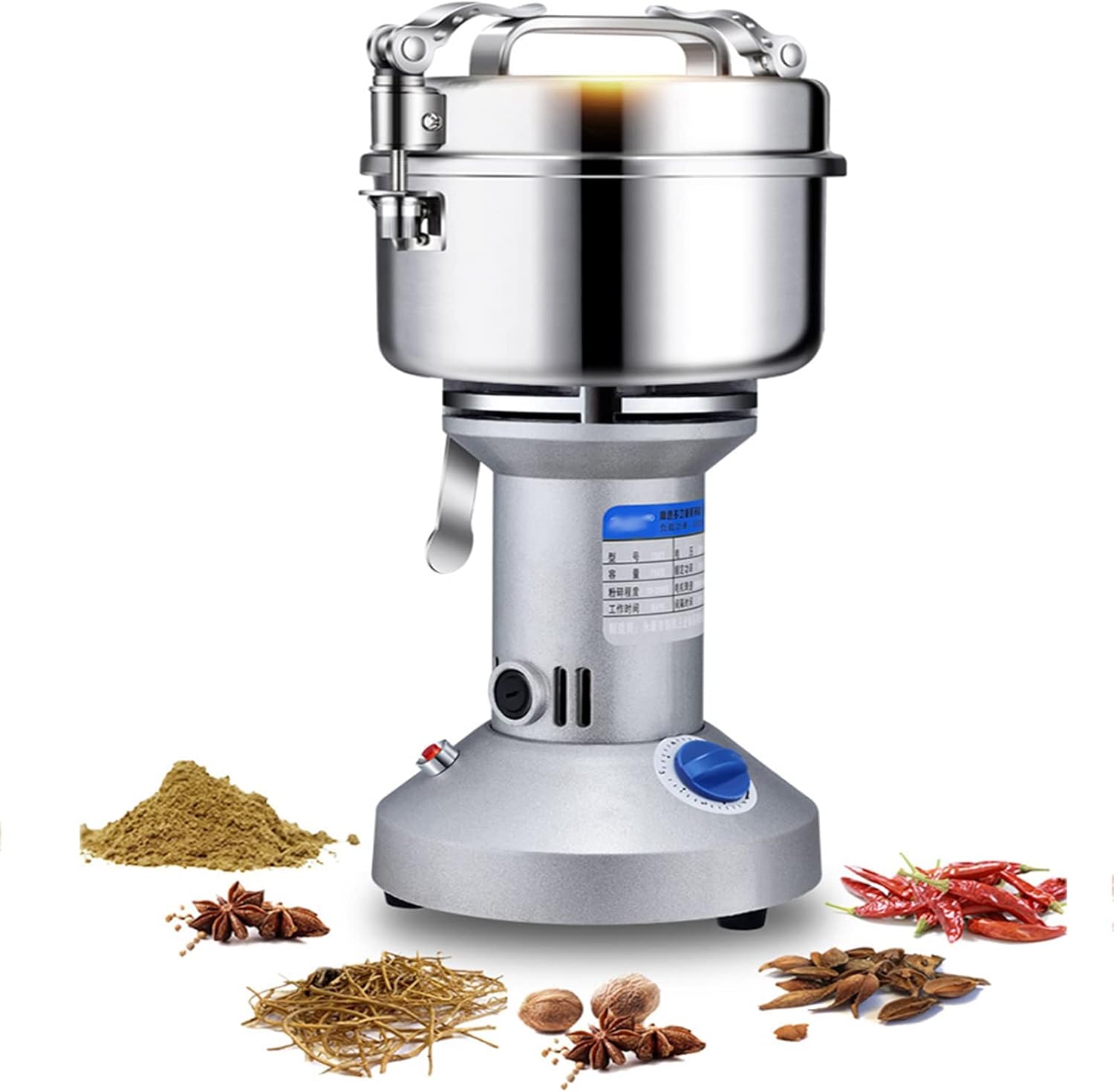 Electric Cereals Mill Machine High Speed Superfine Grain Mill Machine Overload Protection Commercial Motor for Family Clinic