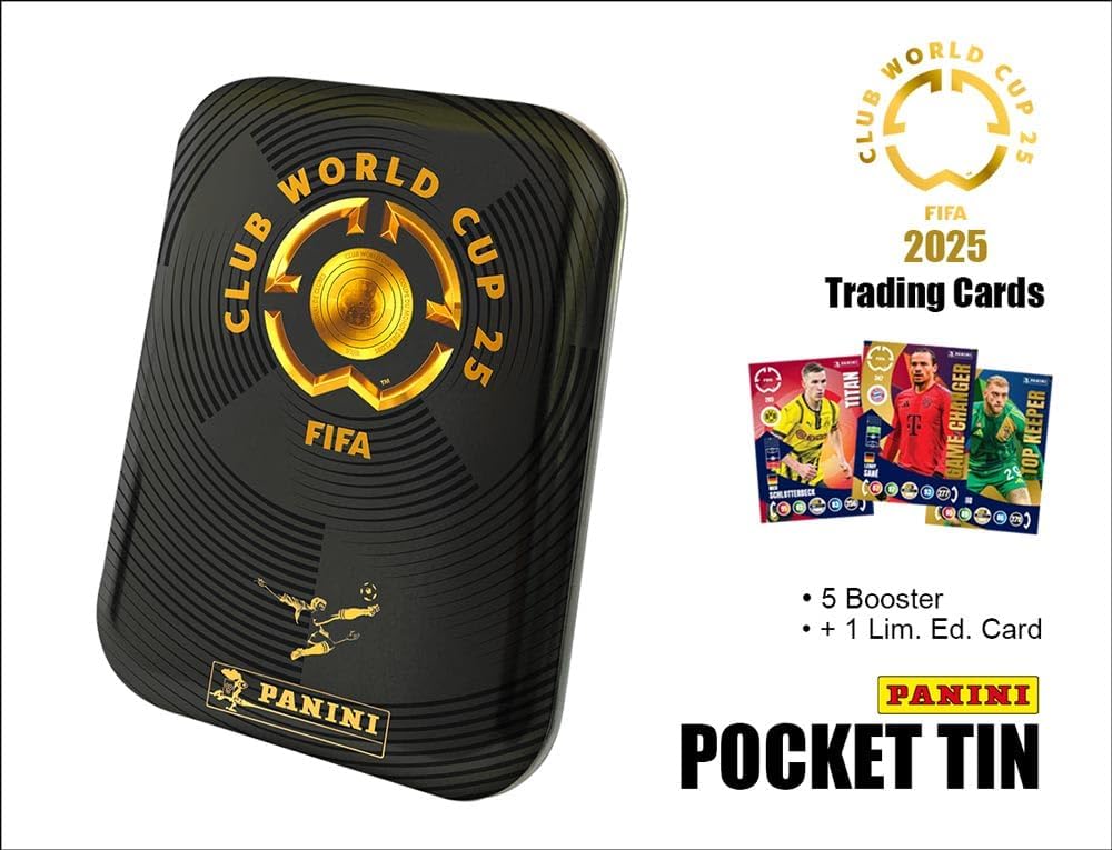 FIFA Club World Cup 2025 TC - Scatola tascabile - 5 Boosterpack + 1 Carta Edizione Limitata - Adrenalyn XL + Heartforcards copertina spedizione