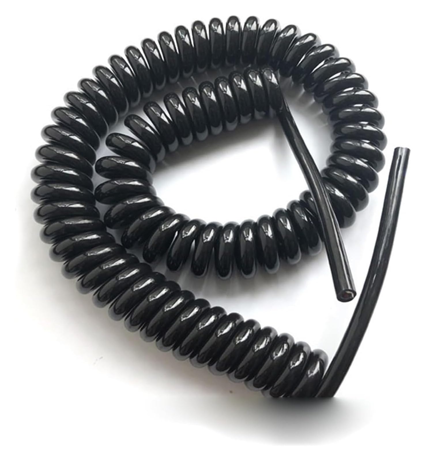 Cavo telefonico Cavo di Alimentazione Flessibile a Spirale, Cavo telescopico a Spirale a 12 conduttori, Cavo telescopico a Molla schermato 24AWG(17awg,Stretch 2 Meters)