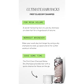 IGK FIRST CLASS Charcoal Detox Dry Shampoo Travel | Volume + Soothes Scalp + Balance Oil | Vegan + Cruelty Free | 2 Oz