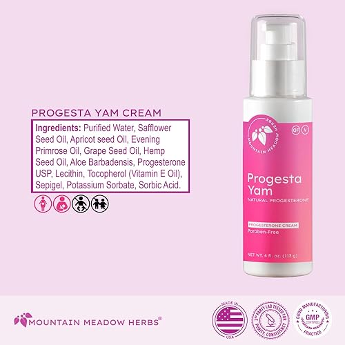 Miniatura 4 de Mountain Meadow Herbs Progesta-Yam Cream - Progesterona bioidéntica de ñame silvestre - Apoyo hormonal para la menopausia y la perimenopausia -