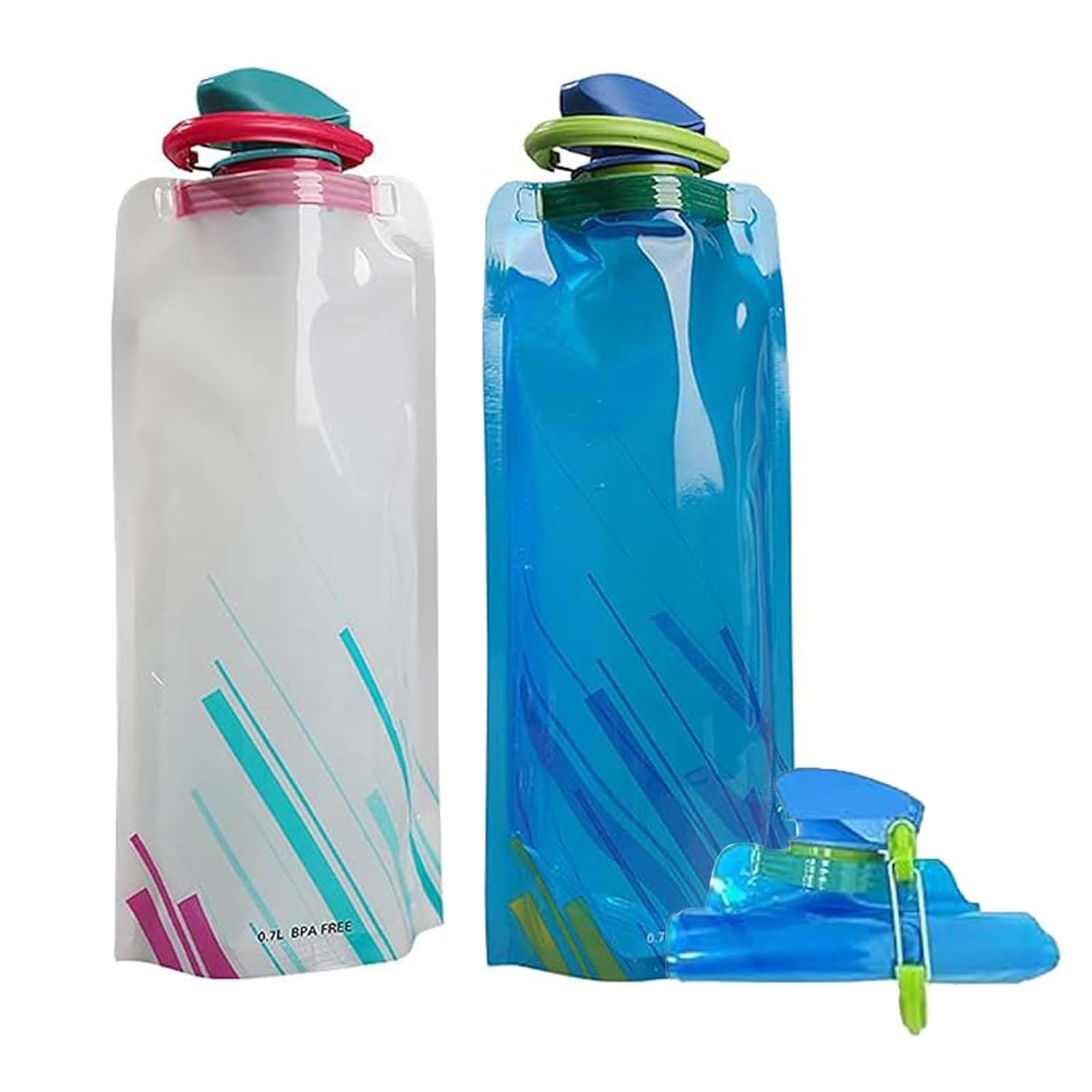 Collapsible Water Bottle Compact Folds Flat For Hydration on the Go Ideal for Traveling Hiking or Camping 25