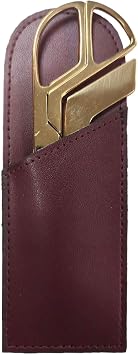 DACASSO Burgundy Bonded Leather Mini Library Set- Made in Italy - Luxury Executive Decor and Office Essential - Gold-Plated Polished Letter Opener and Pair of Scissors.