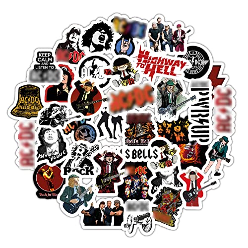 Image of Rock Band Stickers for Adults, 80s Rock Guitar Decals, 36 Pieces Waterproof Stickers for Laptop & Skateboards, Gifts for Women & Men