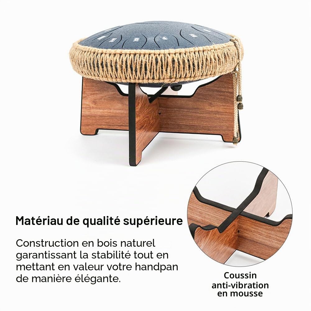 Support pour Tambour À Langue, Handpan Drum Holder, Tambour Supporter, Support de Handpan de Tambour, Langue Tambour Rack, Hand Pan Drum Accessoire, Rangement pour Steel Tongue Drums