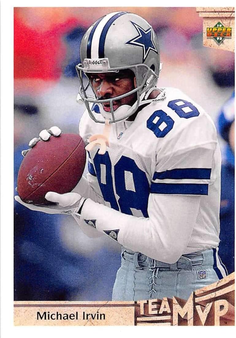 1992 Upper Deck #361 Michael Irvin Dallas Cowboys MVP NFL Football Card NM-MT