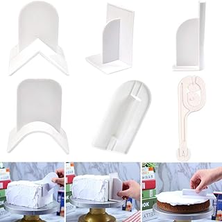 "N/A" 6Pcs Kit d'Outils pour Lissage de Gâteau, Outil de Coupe et de Décoration Gâteau Outil de Finition pour Fondant de Décoration et Bricolage Sugarcraft Crème