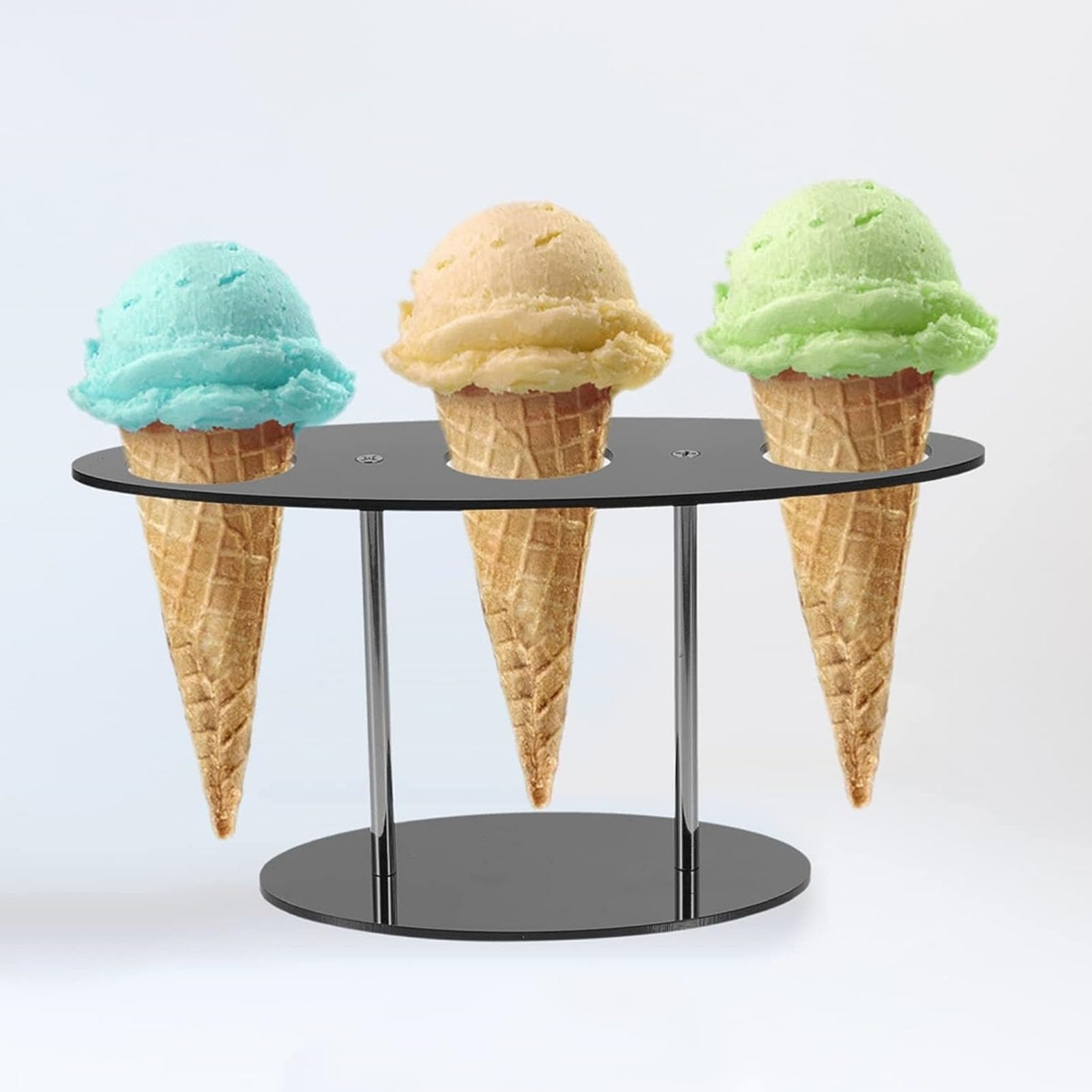 Ciieeo Porte-Cornets De Glace Réaliste - Accessoire Décoration Vitrine Crème Glacée Artificielle