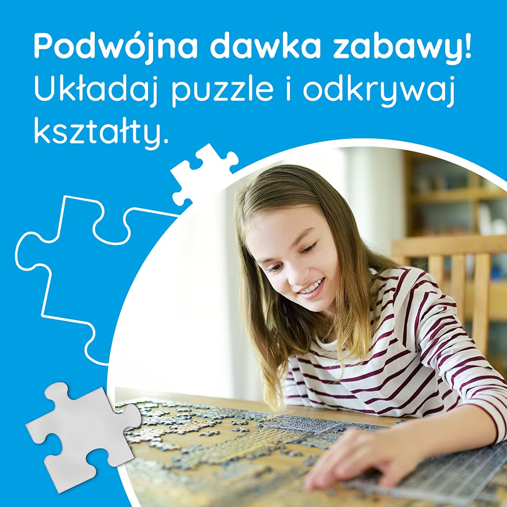 Trefl, Wycieczka kamperem, Puzzle Hidden Shapes, 1000 + 3 Elementów, Znajdź Puzzle Ukryte Kształty, Nietypowe Puzzle, Lato, Zwierzęta, Kreatywna Rozrywka, Zabawa dla Dorosłych i Dzieci od 12 lat