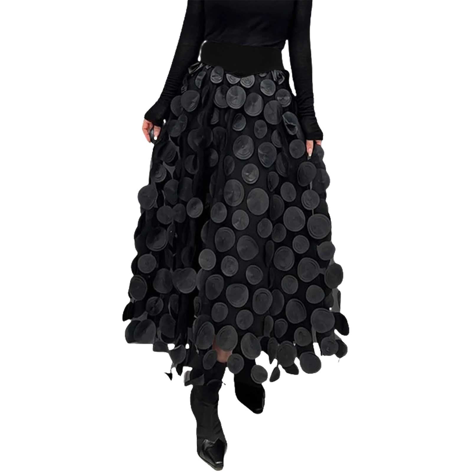 Jupe en tulle pour femme - Style années 50 - Tutu - Costume de carnaval - Jupe longue - Jupe rockabilly rétro - Jupon de danse - Robe maxi - Robe de fête - Robe de bal plissée