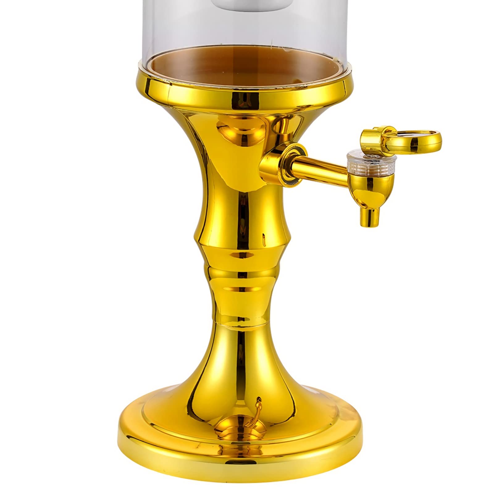 Distributeur de Boissons Distributeur de boissons en or, tour de bière de 1,5 l / 3L avec robinet, lumières LED et tube de glace, idéal for le restaurant Bar Party Restaurant KTV Tireuse a Biere/Giraf