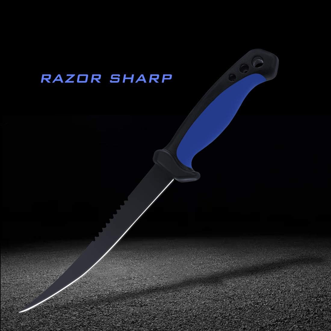 Tikaton Fish Filleting Knife with Cut Resistant Gloves for Fishing Camping Hunting, 6.5 Inch Bait Knife Fish Fillet Knife with Sharp Stainless Steel Blade and Protective Sheath : Sports & Outdoors
