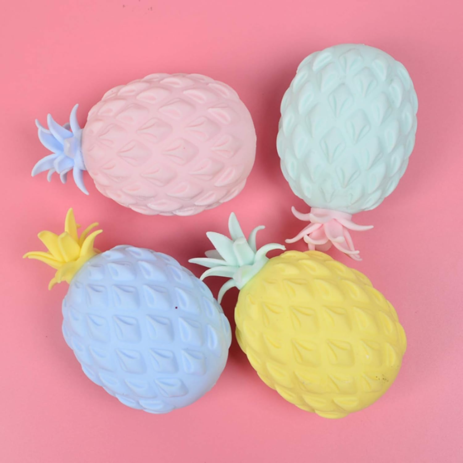Pineapple Soft Fluff Filled Fruit Squeeze Stress Balls, Set of 2, Random Colours-image-28