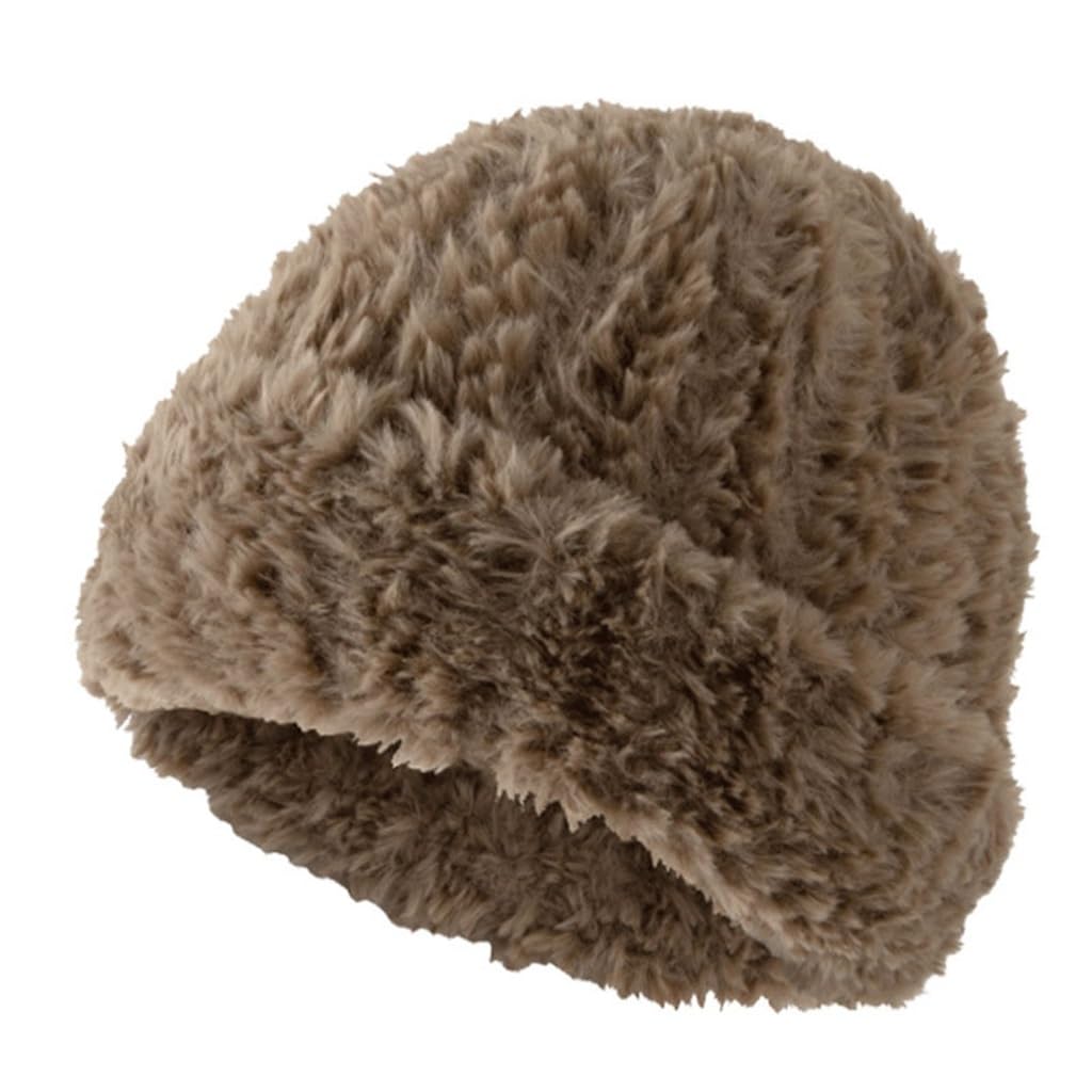 Autumn and Winter Big Circumference Warm Plush Hat Ear Protection Loose Knitted Wool Hat