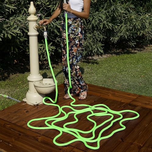 Idroeasy, Manguera Extensible de Jardín 14 Metros 1/2'', Kit Completo con Lanza, Manguera de Agua Extensible 3x, Ligera, Anti-Nudos, Anti-Torsión y Atóxica con 2 Racores Rápidos, 100% Made in Italy - imagen 9