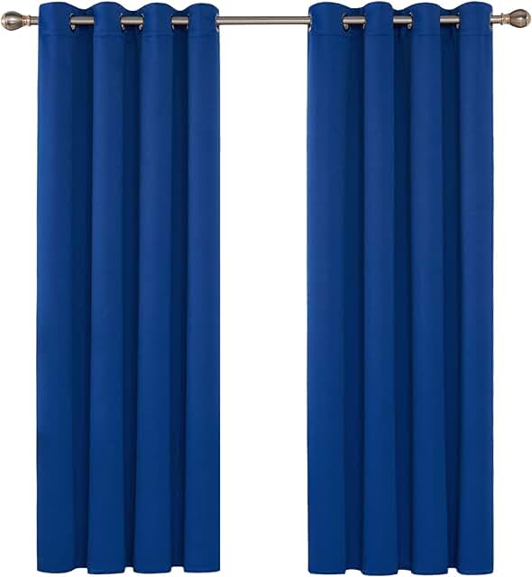 Amazon.co.uk royal blue curtains Home & Kitchen