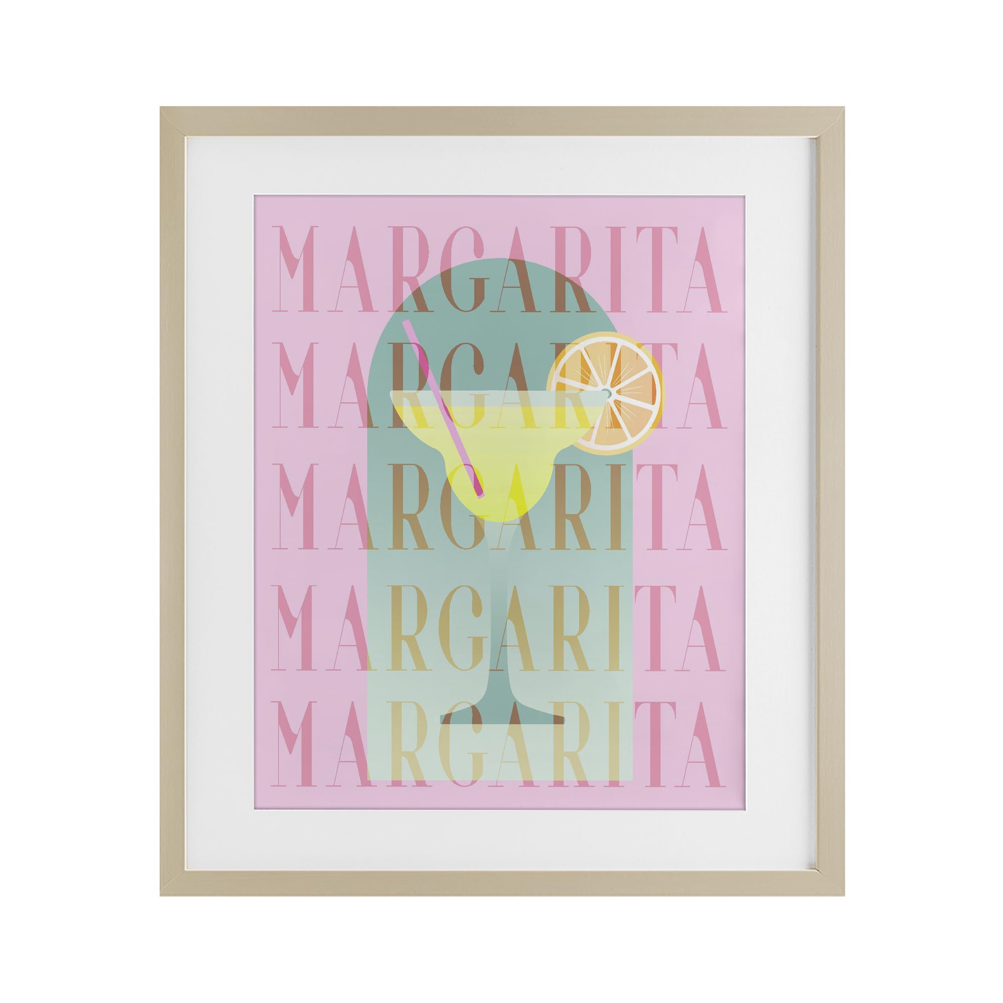 Affiche rétro encadrée Lil' Rue pastel de qualité supérieure