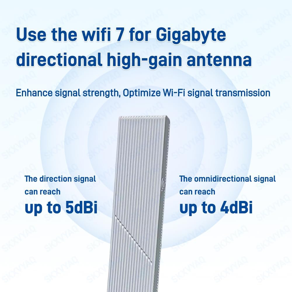 WiFi 7 Motherboard Magnetic Antenna New Interface for GIGABYTE X870 AORUS Elite,X870E AORUS Elite，X870E AORUS PRO，Z890 AORUS Elite，B850 AORUS Elite Gaming WiFi 6e Antenna PC Desktop Computer White
