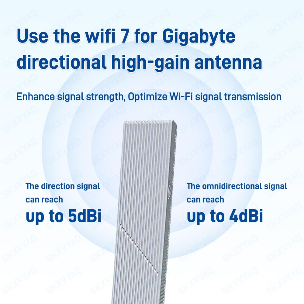 Antena de base magnética WiFi 7 con nueva interfaz para PC de escritorio para GIGABYTE X870 Z890 B850 WiFi7 Antenas placa base blanca
