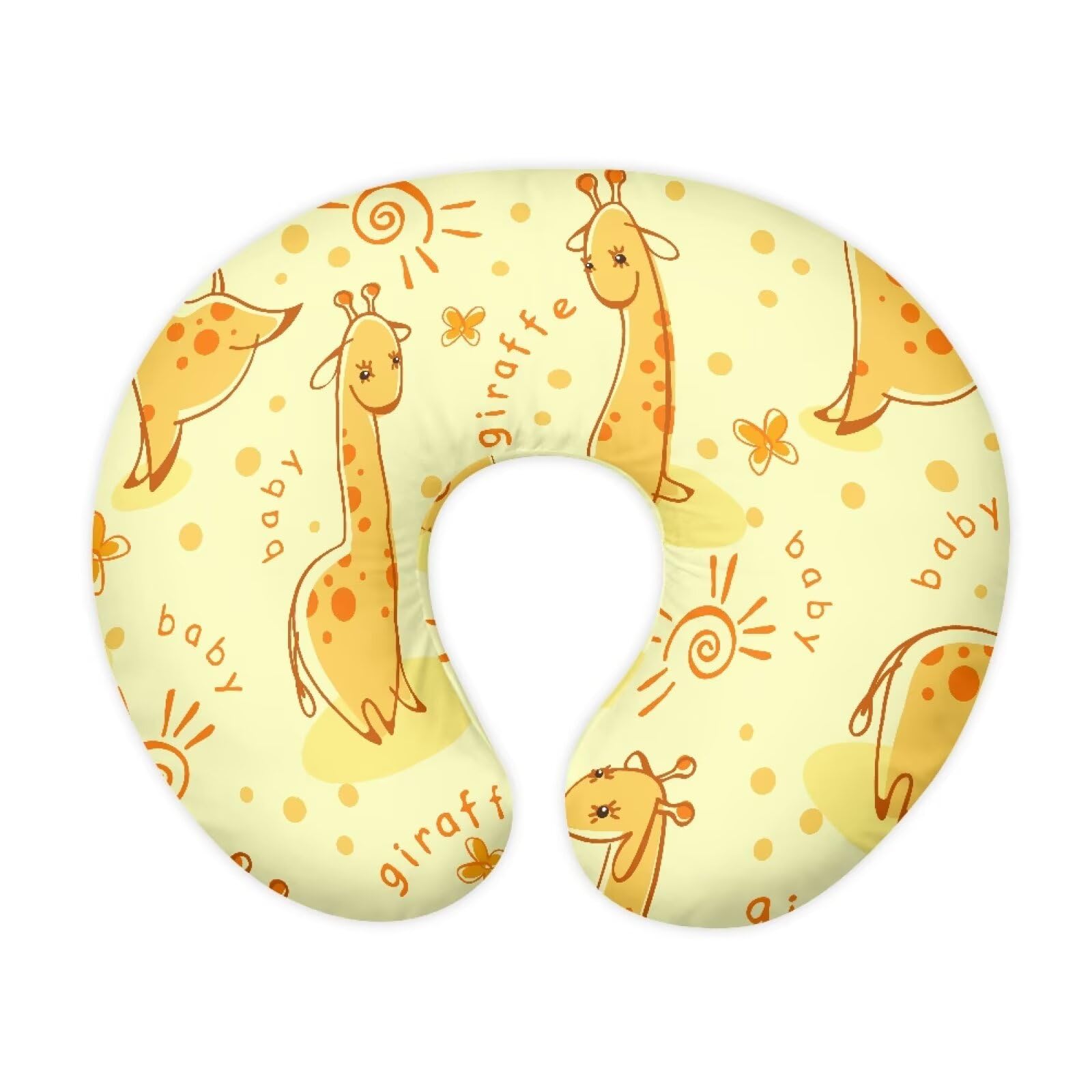 PJHEQOXE Cute Giraffe Nursing Pillow Cover Nursing Pillows for Breastfeeding Fits The Original Support for Breastfeeding Nipple Shields for Breastfeeding Newborn