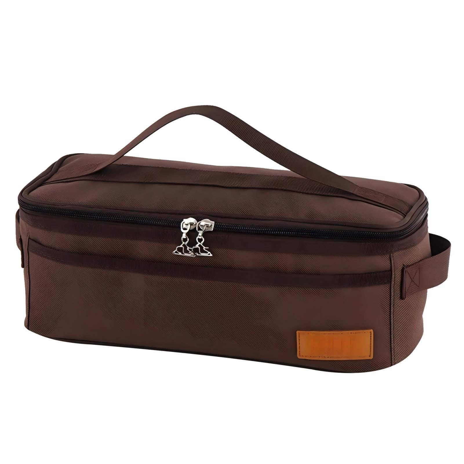 KASTWAVE Camping Tool Bag, Camping Travel Cooking Utensils Organizer Travel Bag with Net Pockets, Portable Pouch for BBQ Camp Cookware Kitchen Kit,13x5.1x4.9inch, Oxford Cloth, Nylon, Metal