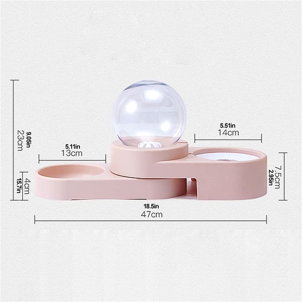 RTHGTFGW Comedero Perro Alimentador automático de la Comida del Gato del tazón de Mascotas 1.8l Waterer Waterer Water Single Grande Cuello Perro Perro Y GATIDO DE ALIMENTACIÓN (Color : Pink)