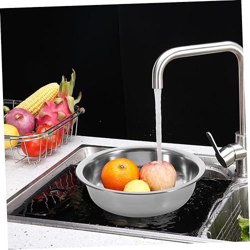 Miniatura 6 de HOMSFOU cuencos de mezcla de metal cuencos de mezcla de metal grandes cuencos de mezcla de metal cuencos de mezcla de ensalada cuencos de metal