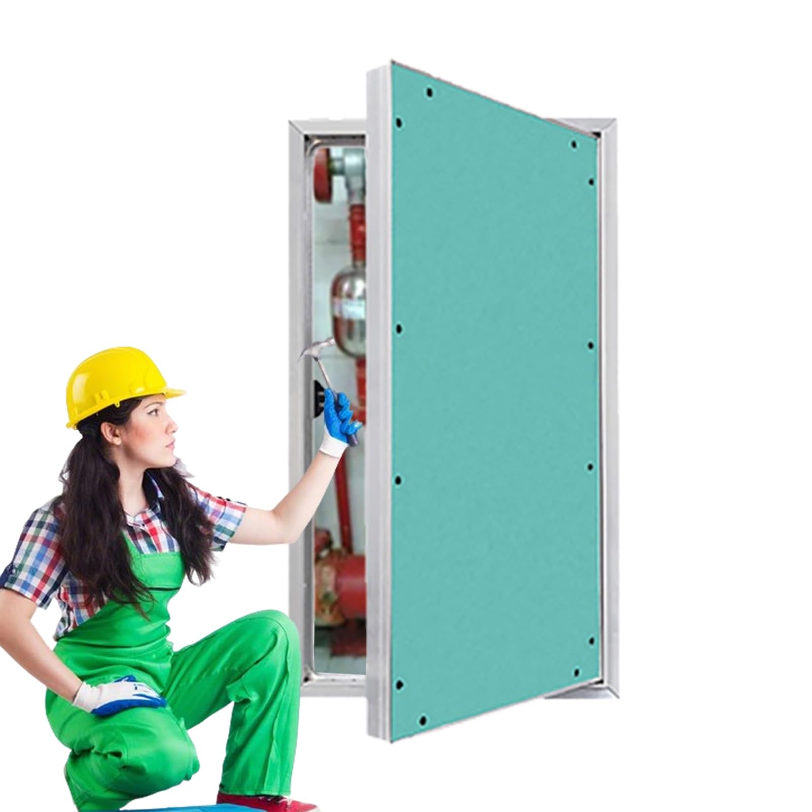 Trappe d'inspection murale haut de gamme panneau d'accès encastré en aluminium brossé 14x22 po