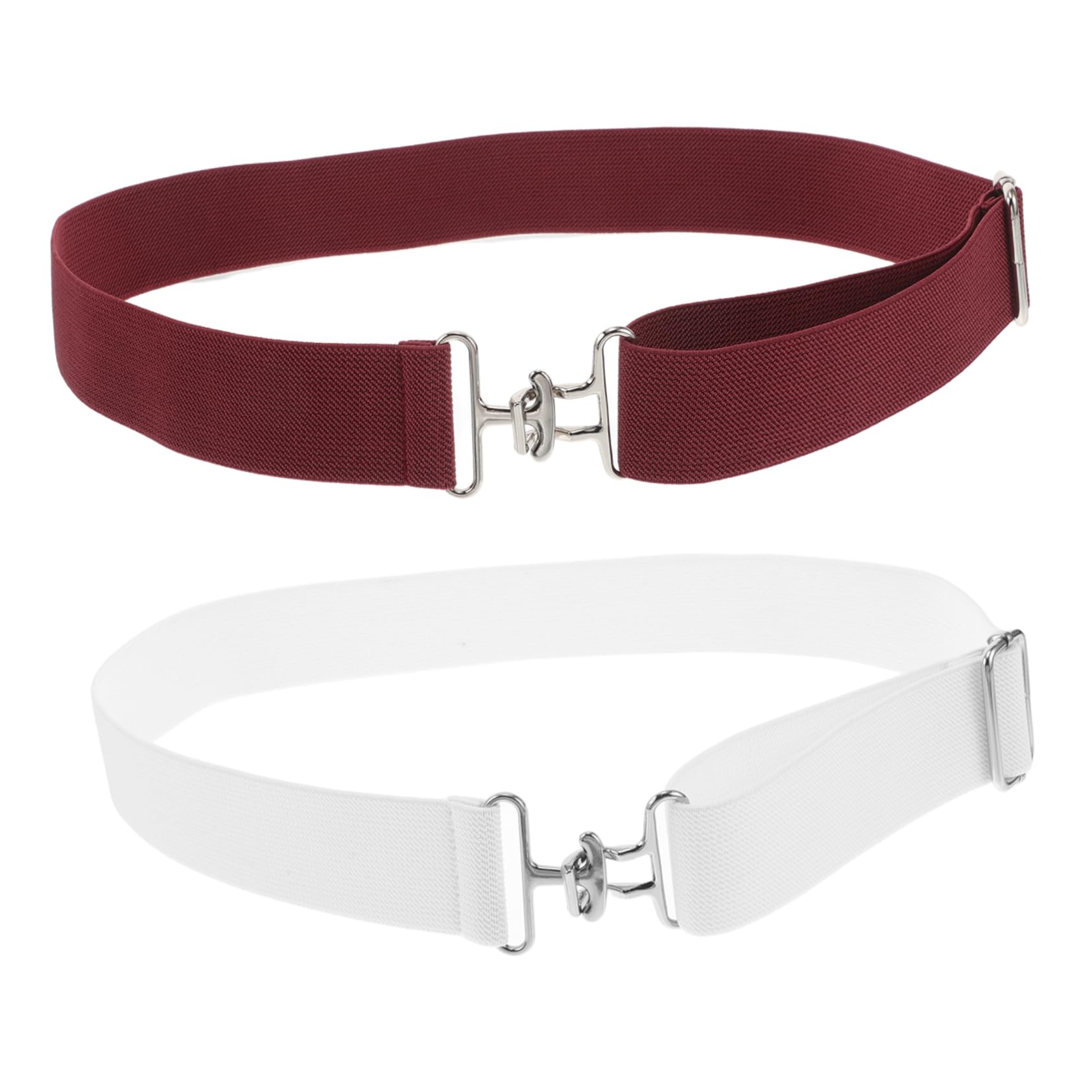 DEARMAMY 2pcs Adjustable Elastic Waist Belt for Women Equestrian Riding Belt with Buckle Fashion Elastic Belts for Horse Riding Dress Accessories and