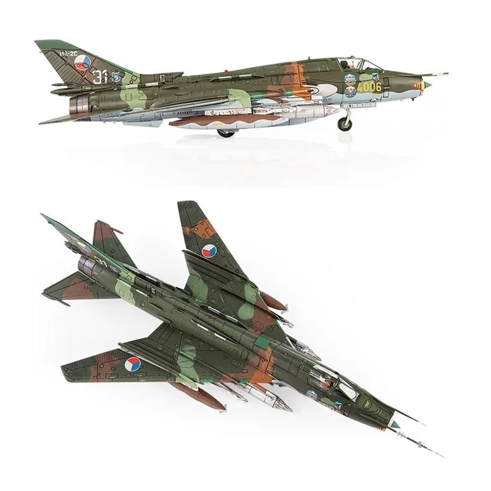 Odlew metalowy samolot w skali 1/72 dla czeskich sił powietrznych Su-22 M4 instalator samolot myśliwski Model samolotu do kolekcji i wyświetlania