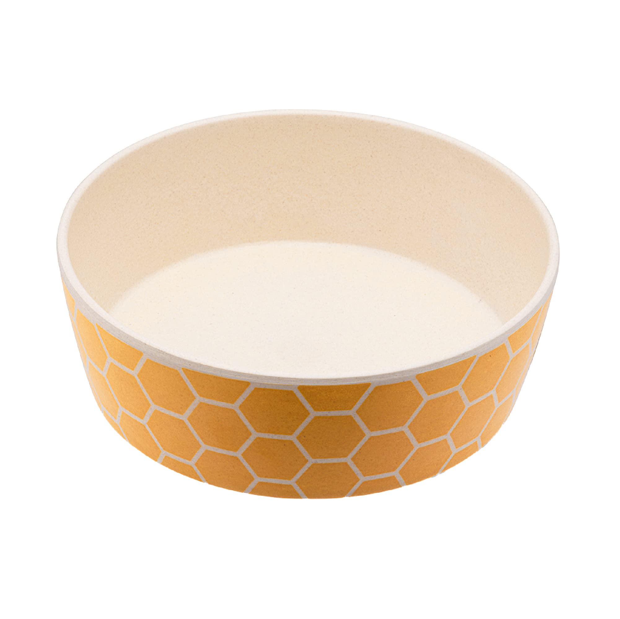 BecoClassic Printed Bamboo Dog Food & Water Bowl, Nature Inspired Honeycomb Pattern, Small