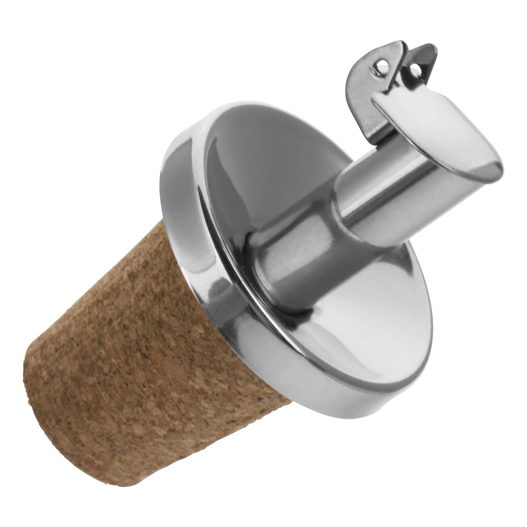 4 Beccucci Versaolio Westmark Per Bottiglie - Acciaio Inox, Con Tappi In Sughero, Sistema Antigoccia, Made In Germany - Foto 6