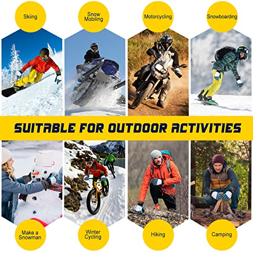 Morxplor Ski Snow Gloves For Men Women,3M Thinsulate Insulated Warm Winter Snowboard Gloves,Waterproof Windproof Winter Touchscreen Snowmobile Gloves For Cold Weather #TOP6
