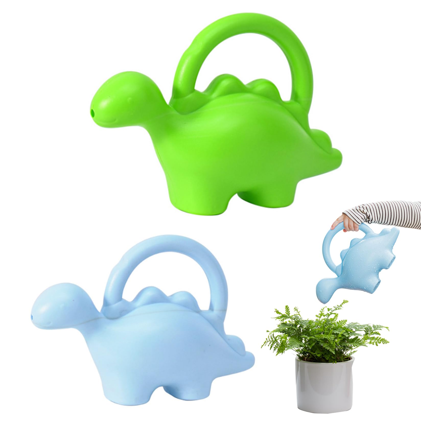 Arrosoir pour enfants tortue en plastique 1L (2 pièces vert et bleu) pour plantes d'intérieur