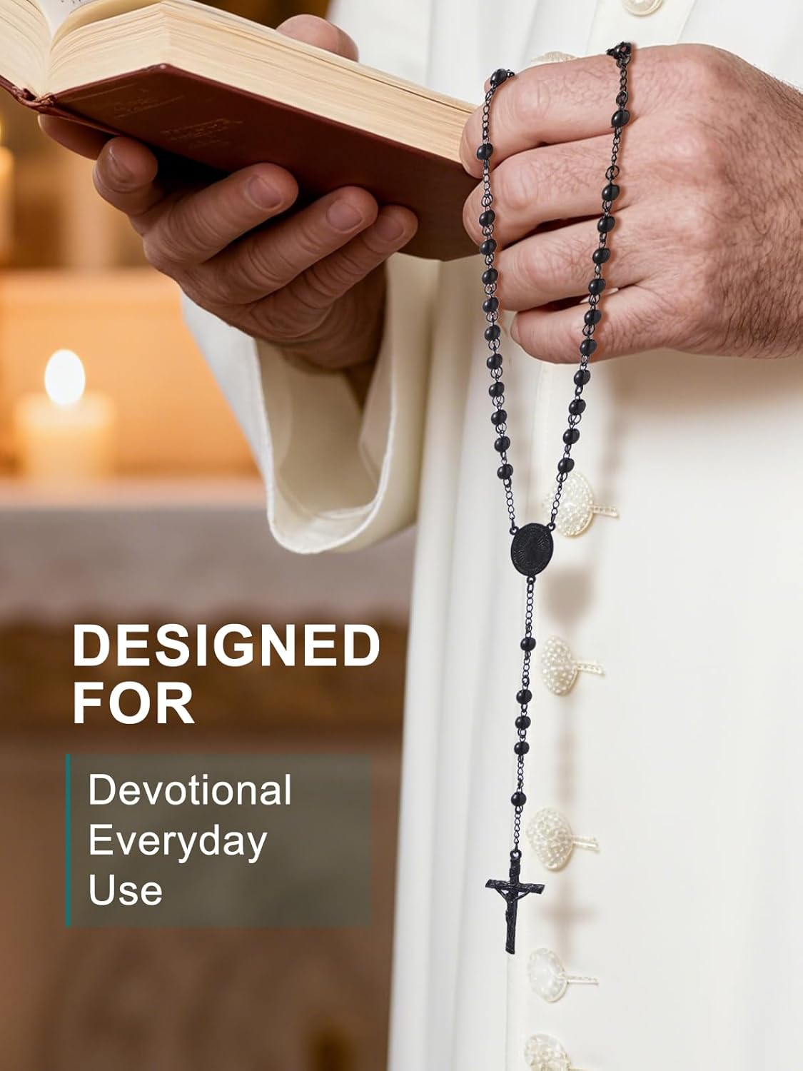 Supcare Rosary for Men Women Catholic Necklace Rosary Beads,Customized (with Gift Packing)