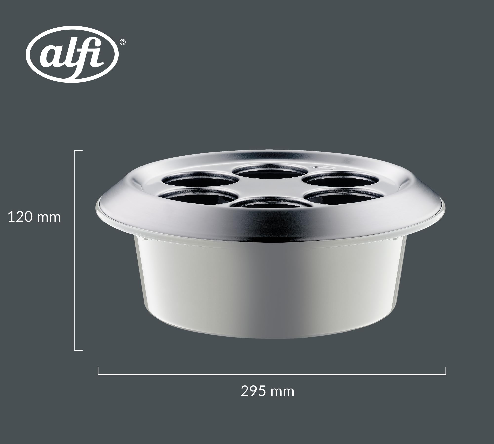 Alfi KONFERENZBOY, Coconut White Mat, Rafraîchisseur pour Conférence, en Plastique avec Couvercle en Inox, Rafraîchisseur de Table pour 6 Bouteilles Contenant Jusqu’à 0,33 l, Refroidissement Actif