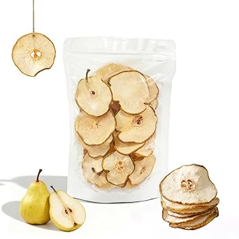 KachiKachi Selected Dried Pear Slices-100g/3.5oz, Natural Dehydrated Pear Chips | No Sugar Added | Middle Pieces | Not Peeled, Dried Fruit Slices as Snacks, Potpourri/Cocktail/Candle Decor