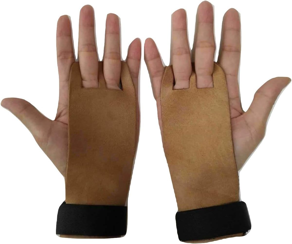 2 hole hand grips for Gymnastics, Cross Training, pullups, weight lifting, chin ups, training, exercise, kettlebell, more. Protect your palms from rips! (Small 3.94 Inch)