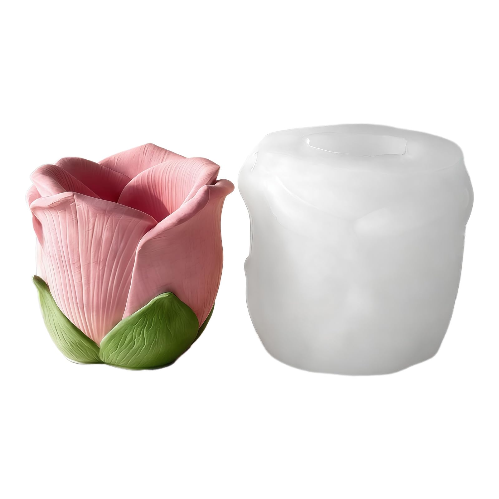 ZEPFJHE Tealight Holders Silicone Molds Jewelry Storage Box Flower Candlestick Resin for Epoxy Casting Tealight Holders Resin