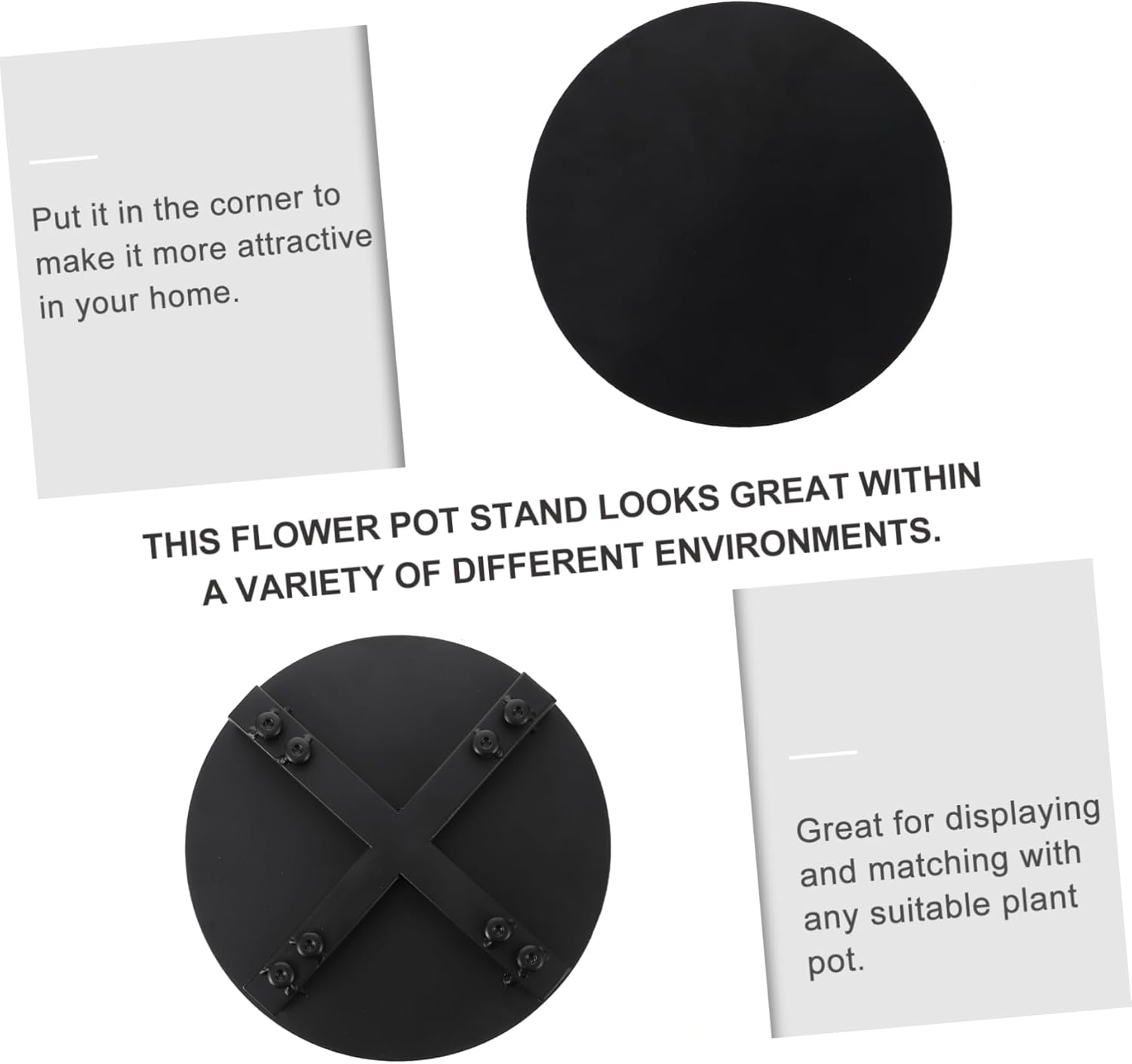 Iron Plant Stand Telescopic Flower Pot Holder for Indoor and Outdoor Use Sturdy Design for Balcony Patio Room and Garden Decor