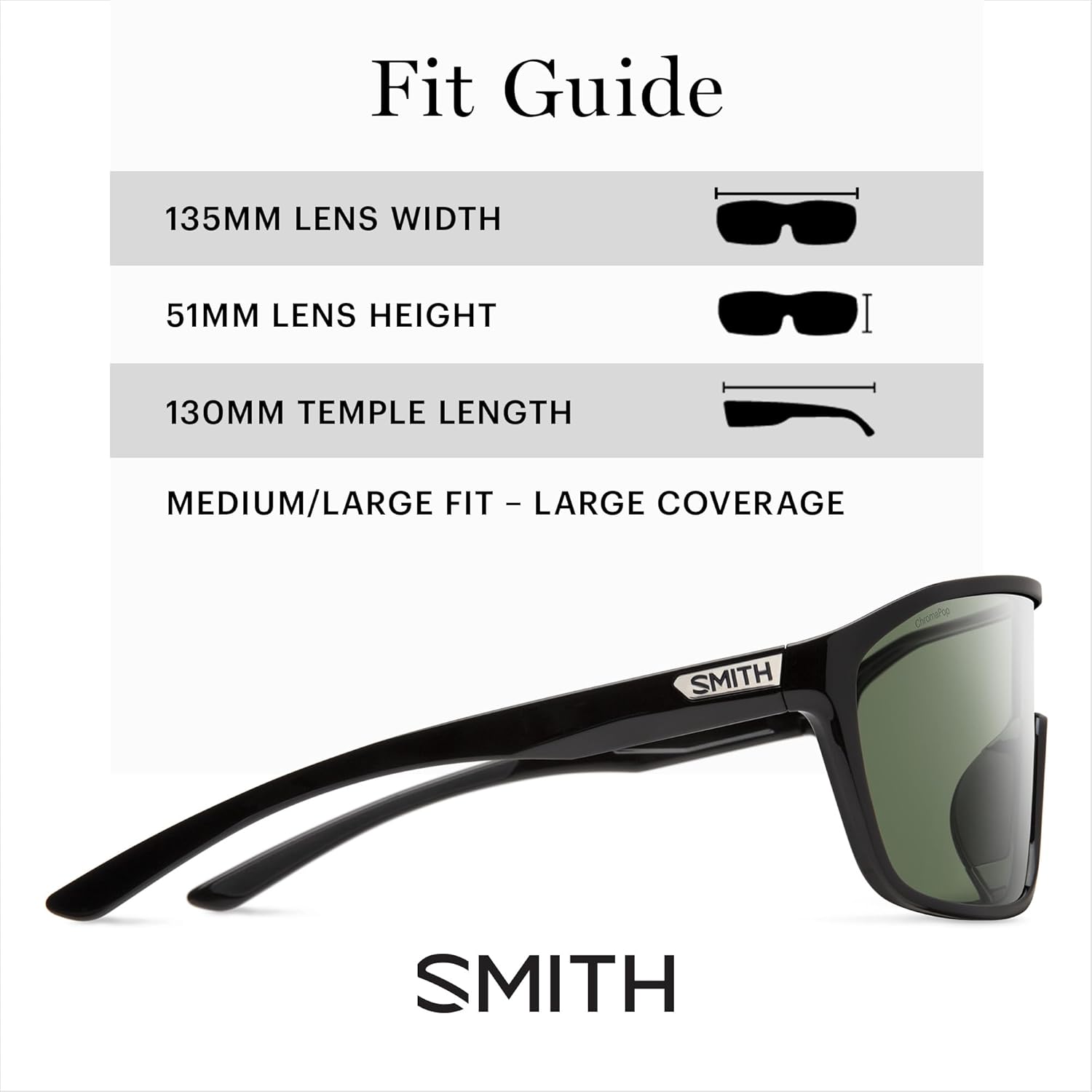 SMITH Boomtown Sunglasses with ChromaPop Shield Lens – Performance Sports Active Sunglasses – for Men & Women - Image 3